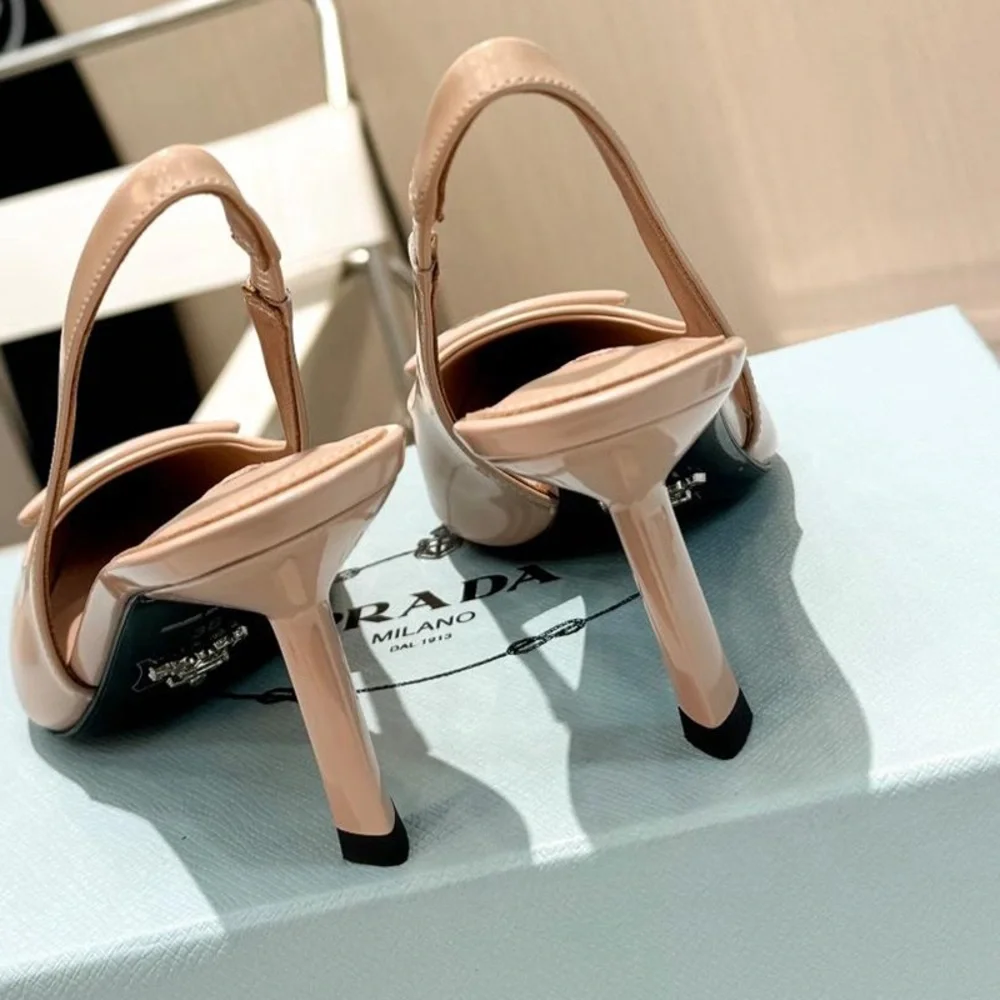 Prada Nude Pink Women's High Heels - Picture 6 of 8
